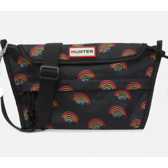 HUNTER Original Packable Crossbody Bag Mini Rainbow Print NWT - Picture 1 of 8